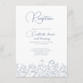 Wildblume Floral Elegant Hochzeitsempfang Begleitkarte (Vorderseite)