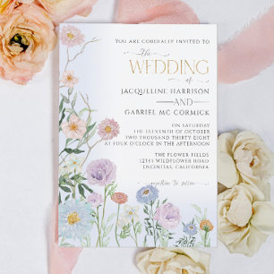 Wildblume Floral Elegante Watercolor Einladung