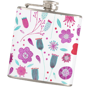 Wildblume Floral Flachmann