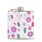 Wildblume Floral Flachmann (Vorderseite)