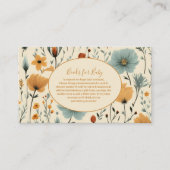 Wildblume Floral Frame Baby Showe Books für Baby Begleitkarte (Vorderseite)