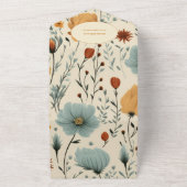 Wildblume Floral Frame Babydusche All In One Einladung (Außenbereich)
