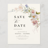 Wildblume Floral Garden Boho Save the Date (Vorderseite)