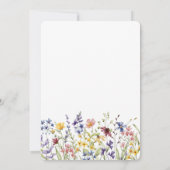 Wildblume Floral Geburtstag Einladung (Rückseite)