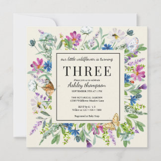 Wildblume | Floral Geburtstag | Jedes Alter Einladung