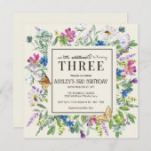 Wildblume | Floral Geburtstag | Jedes Alter Einladung (Vorne/Hinten)