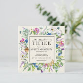 Wildblume | Floral Geburtstag | Jedes Alter Einladung (Stehend Vorderseite)