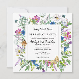 Wildblume | Floral Geburtstag | Jedes Alter Einladung