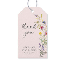 Wildblume Floral Girl Babydusche Danke