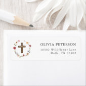 Wildblume Floral Girl Taufe Rücksendeadresse (Insitu)