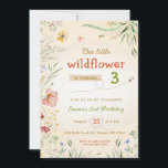 Wildblume Floral Girl's Kid Summer Birthday Party Einladung<br><div class="desc">Kleine Einladung zur Geburtstagsfeier eines kleinen Mädchens aus der Wildblume.</div>