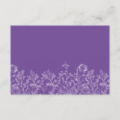 Wildblume Floral Lila Lilac Wedding RSVP Begleitkarte (Rückseite)