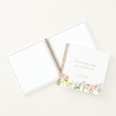 Wildblume Floral Modernes Minimal Baby Gästebuch Notizblock (Innenseite)