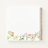 Wildblume Floral Modernes Minimal Baby Gästebuch Notizblock (Rückseite)