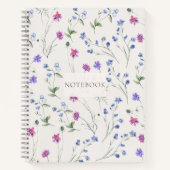 Wildblume Floral Muster Plane Notizblock (Vorderseite)