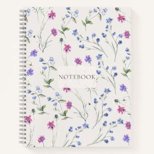 Wildblume Floral Muster Plane Notizblock