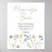 Wildblume Floral neutrale Momosa Bar Poster (Vorne)