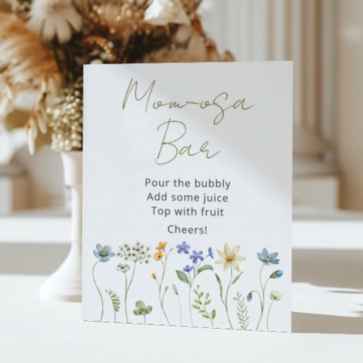 Wildblume Floral neutrale Momosa Bar Poster