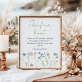 Wildblume Floral Neutraler Schnuller Jagd Poster