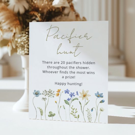 Wildblume Floral Neutraler Schnuller Jagd Poster