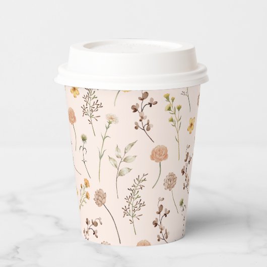 Wildblume Floral Pappbecher (Links)