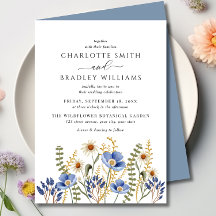 Wildblume Floral Periwinkle Wedding