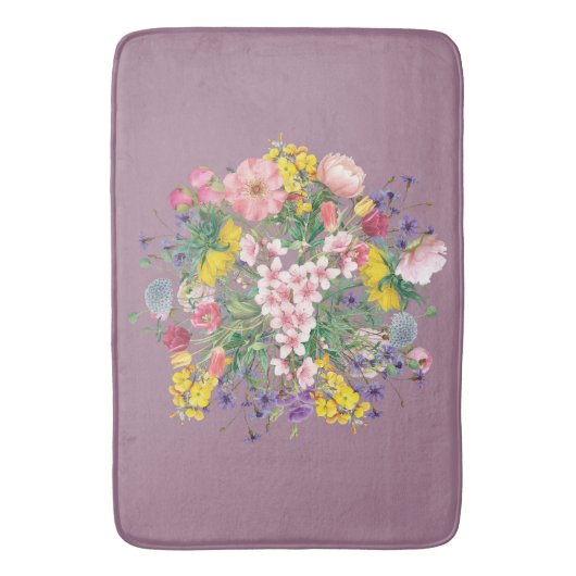 Wildblume Floral Soft Gemütliches Badezimmer Badew Badematte (Vorderseite Vertikal)