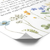 Wildblume Floral Spätabenteuer Windeln Poster (Ecke)