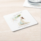 Wildblume Floral Toss Bridge Party Rechteckiger Pappuntersetzer (angewinkelt)