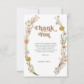 Wildblume floral Vielen Dank Karte (Vorderseite)