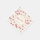 Wildblume Floral Vielen Dank Name Datum Serviette (Ecke)