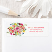 Wildblume Floral Wasserfarbe Rücksendeadresse (Insitu)