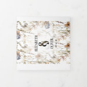 Wildblume Floral Wedding Dreifach Gefaltete Einladung (Cover)