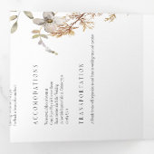 Wildblume Floral Wedding Dreifach Gefaltete Einladung (Innen Erste Seite)