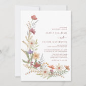 Wildblume Floral Wedding Einladung (Vorderseite)