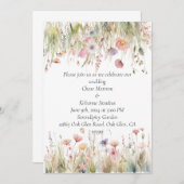 Wildblume Floral Wedding Einladung (Vorne/Hinten)