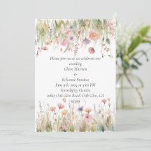 Wildblume Floral Wedding Einladung