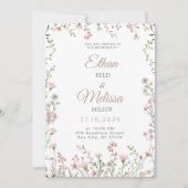 Wildblume Floral Wedding Einladung (Vorderseite)