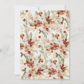 Wildblume Floral Wedding Einladung (Rückseite)