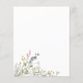 Wildblume Floral Wedding Greenery Eintrittskarte (Rückseite)