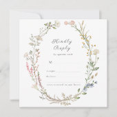 Wildblume Floral Wedding Greenery Freundly Antwort (Vorderseite)