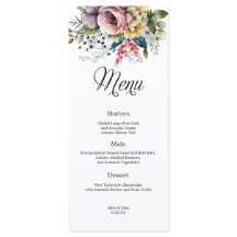 Wildblume Floral Wedding Menu