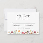 Wildblume Floral Wedding RSVP (Vorderseite)