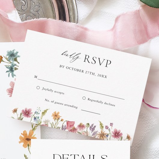 Wildblume Floral Wedding RSVP
