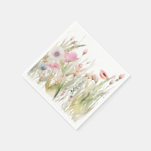 Wildblume Floral Wedding Serviette (Ecke)
