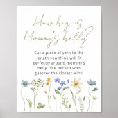 Wildblume Floral Wie groß ist Mommy's Bauch Poster (Vorne)
