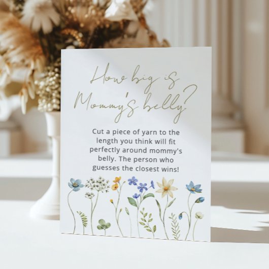 Wildblume Floral Wie groß ist Mommy's Bauch Poster