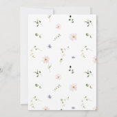 Wildblume Floral Wreath Garden Junggeselinnen-Absc Einladung (Rückseite)