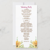 Wildblume Florale Hochzeitsfeier (Rückseite)