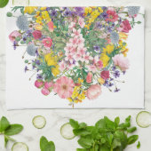 Wildblume floraler Akzent-Kernstil Geschirrtuch (Gefaltet)